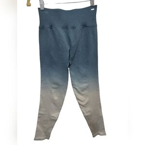 1673) PINK Active Blue Ombre Ribbed Compression Legging Size XS